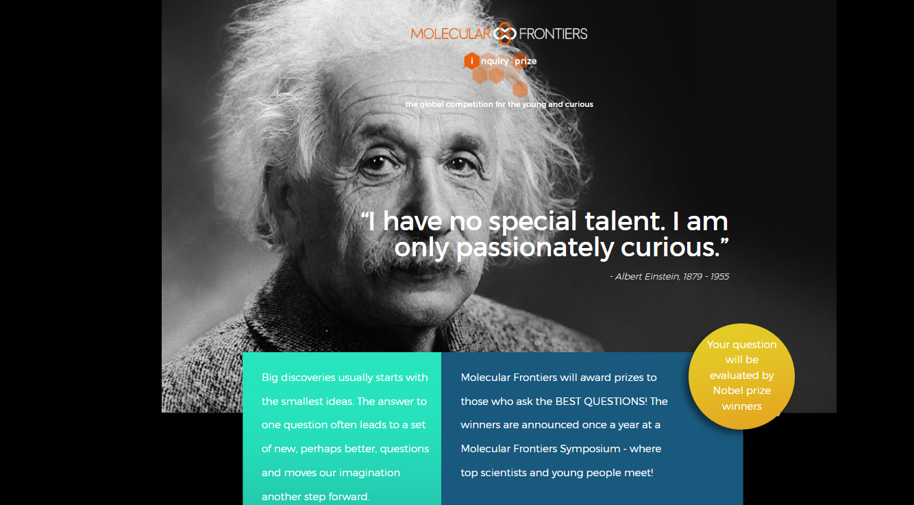 Παγκόσμιος Διαγωνισμός· Molecular Frontiers – Inquiry Prize| Διάκριση για τον μαθητή, Αντώνη Μισθό